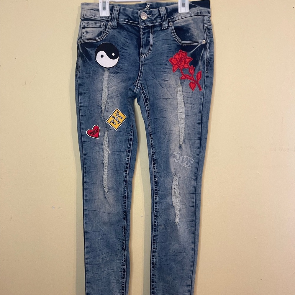 Almost famous patch jeans